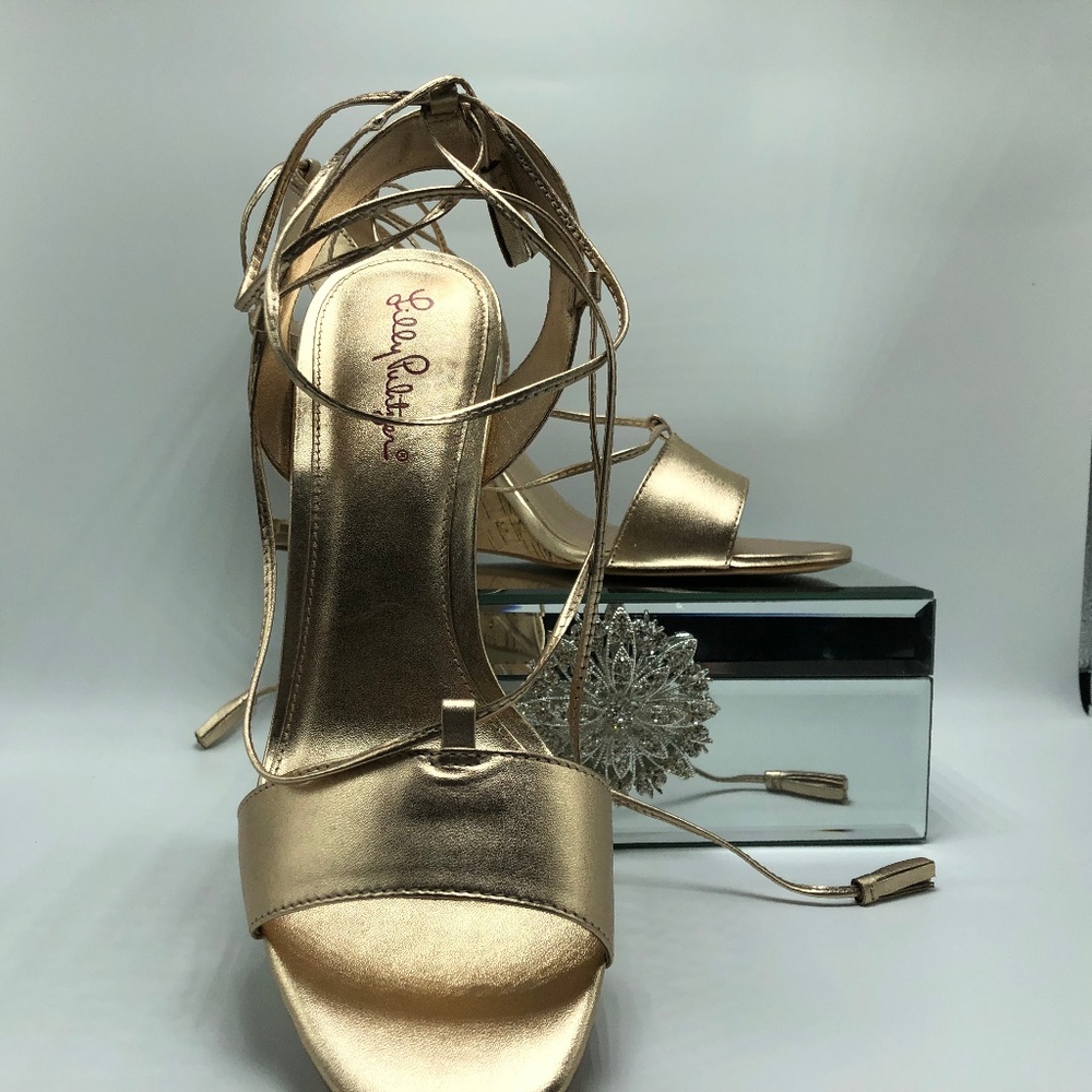 Lilly Pulitzer Gold Aria Wedge